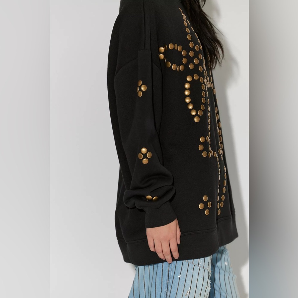 Free People Ragabond Stud Flower Pullover Size XL - Picture 3 of 8